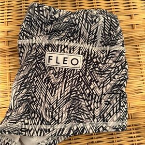 Fleo Black and White Athletic Shorts